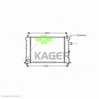 Радиатор, охлаждение двигателя KAGER купить