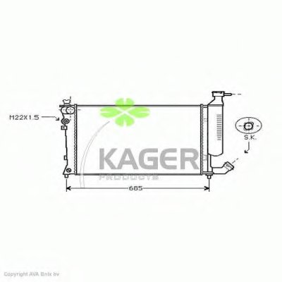 Радиатор, охлаждение двигателя KAGER купить