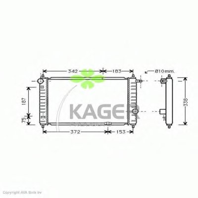 Радиатор, охлаждение двигателя KAGER купить