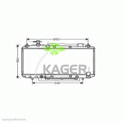 Радиатор, охлаждение двигателя KAGER купить