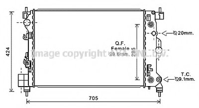 Радиатор, охлаждение двигателя AVA QUALITY COOLING купить