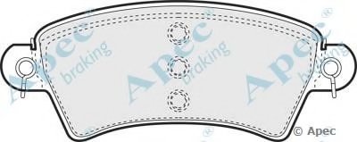 Комплект тормозных колодок, дисковый тормоз APEC braking