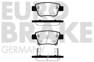 Комплект тормозных колодок, дисковый тормоз EUROBRAKE