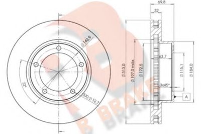 Тормозной диск R BRAKE купить