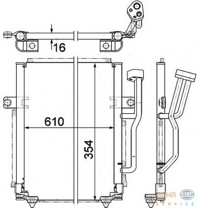 Конденсатор, кондиционер BEHR HELLA SERVICE HELLA купить