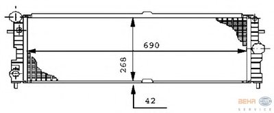 Радиатор, охлаждение двигателя BEHR HELLA SERVICE HELLA купить