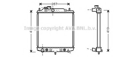 Радиатор, охлаждение двигателя AVA QUALITY COOLING купить