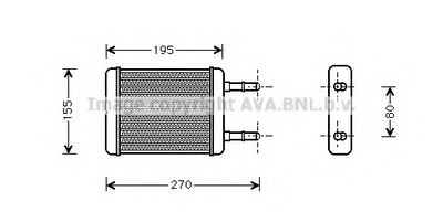 Теплообменник, отопление салона AVA QUALITY COOLING