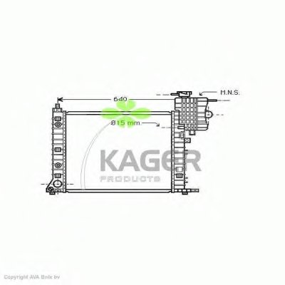 Радиатор, охлаждение двигателя KAGER купить