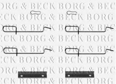 Комплектующие, колодки дискового тормоза BORG & BECK