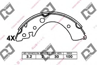 Комплект тормозных колодок DJ PARTS купить