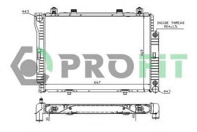 Радиатор, охлаждение двигателя PROFIT купить