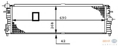 Радиатор, охлаждение двигателя BEHR HELLA SERVICE HELLA купить