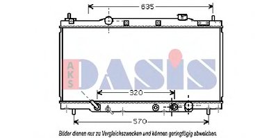 Радиатор, охлаждение двигателя AKS DASIS купить