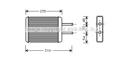 Теплообменник, отопление салона AVA QUALITY COOLING