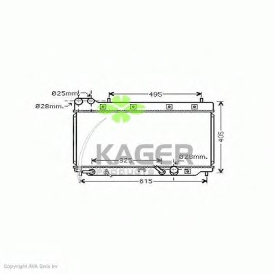 Радиатор, охлаждение двигателя KAGER купить