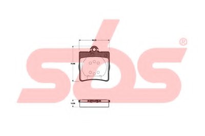 Комплект тормозных колодок, дисковый тормоз sbs