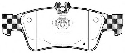 Комплект тормозных колодок, дисковый тормоз ADVANCE OPEN PARTS