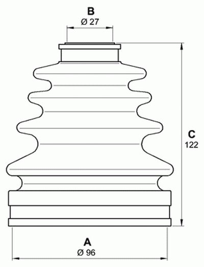 Комплект пылника, приводной вал SPIN OPEN PARTS
