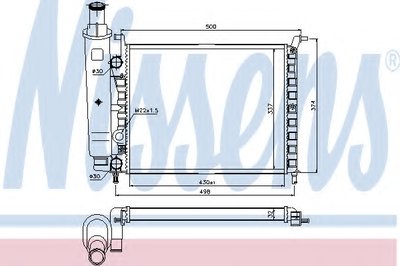 Радиатор, охлаждение двигателя NISSENS купить