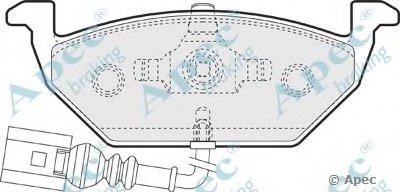 Комплект тормозных колодок, дисковый тормоз APEC braking