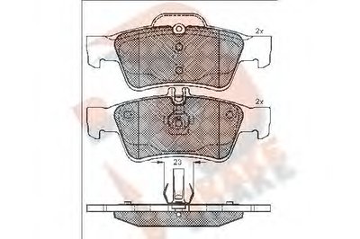 Комплект тормозных колодок, дисковый тормоз R BRAKE