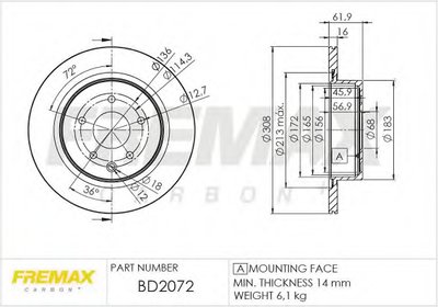 Тормозной диск Premium Black Carbon + FREMAX купить