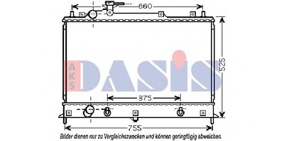 Радиатор, охлаждение двигателя AKS DASIS купить