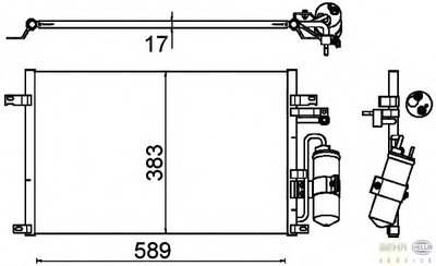 Конденсатор, кондиционер BEHR HELLA SERVICE купить