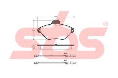 Комплект тормозных колодок, дисковый тормоз sbs