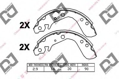 Комплект тормозных колодок DJ PARTS купить