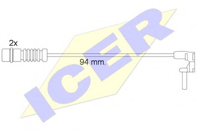 Сигнализатор, износ тормозных колодок ICER