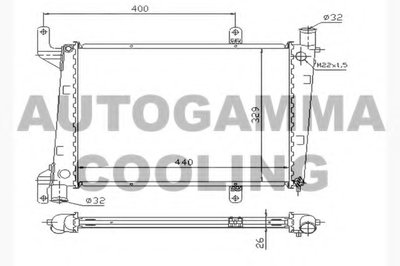 Радиатор, охлаждение двигателя AUTOGAMMA купить