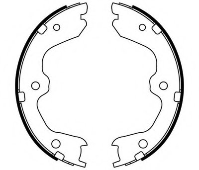 Комплект тормозных колодок; Комплект тормозных колодок, стояночная тормозная система E.T.F. купить