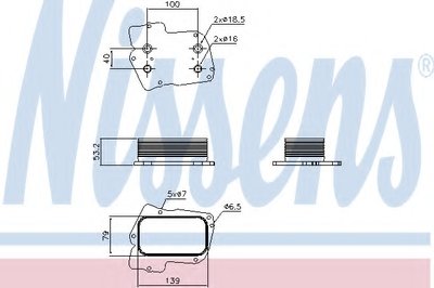 масляный радиатор, двигательное масло NISSENS купить