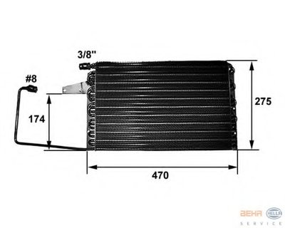 Конденсатор, кондиционер BEHR HELLA SERVICE HELLA купить