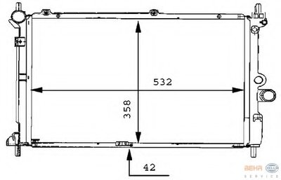 Радиатор, охлаждение двигателя BEHR HELLA SERVICE HELLA купить