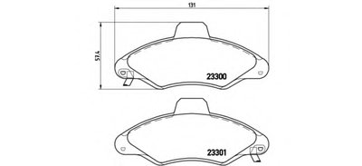 Комплект тормозных колодок, дисковый тормоз BREMBO купить