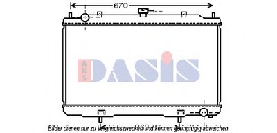 Радиатор, охлаждение двигателя AKS DASIS