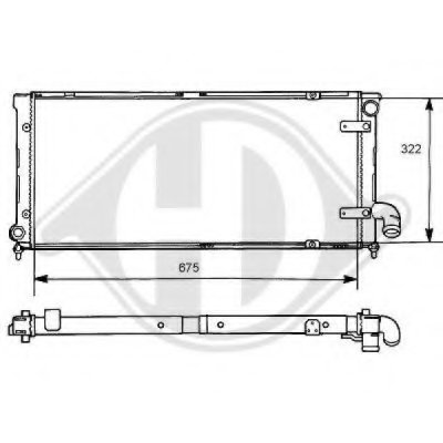 Радиатор, охлаждение двигателя DIEDERICHS купить