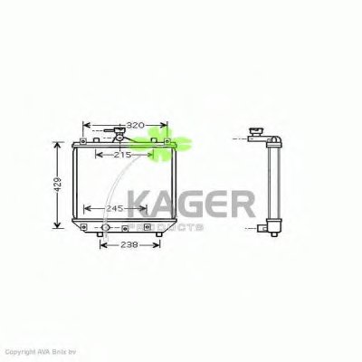 Радиатор, охлаждение двигателя KAGER купить