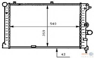 Радиатор, охлаждение двигателя BEHR HELLA SERVICE HELLA купить
