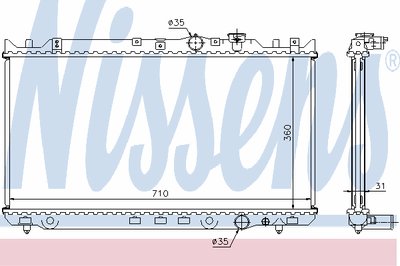 Радиатор, охлаждение двигателя NISSENS купить