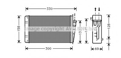 Теплообменник, отопление салона AVA QUALITY COOLING