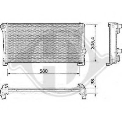 Радиатор, охлаждение двигателя DIEDERICHS купить