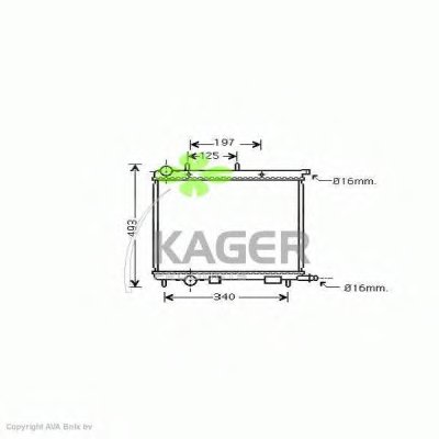 Радиатор, охлаждение двигателя KAGER купить