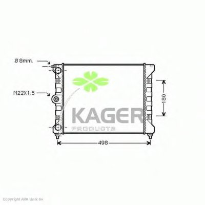 Радиатор, охлаждение двигателя KAGER купить