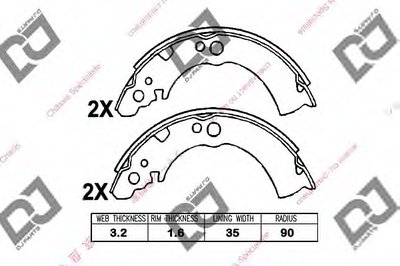 Комплект тормозных колодок DJ PARTS купить