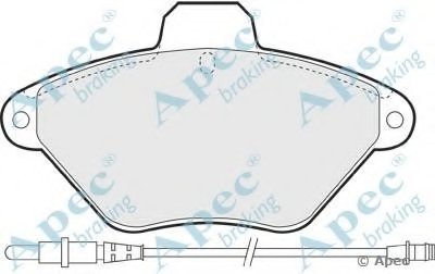 Комплект тормозных колодок, дисковый тормоз APEC braking