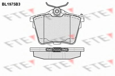 Комплект тормозных колодок, дисковый тормоз FTE купить